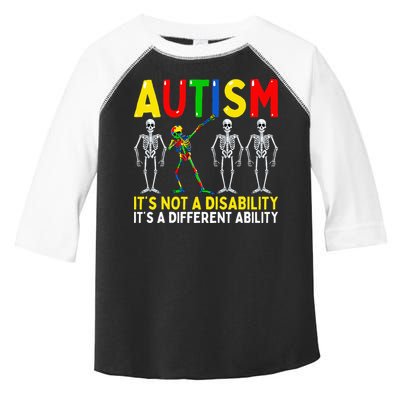 Autism It's A Different Ability Funny Dabbing Skeleton  Toddler Fine Jersey T-Shirt
