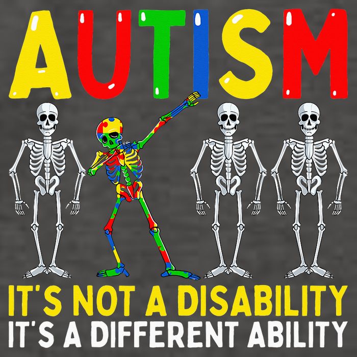 Autism It's A Different Ability Funny Dabbing Skeleton  Vector Backpack