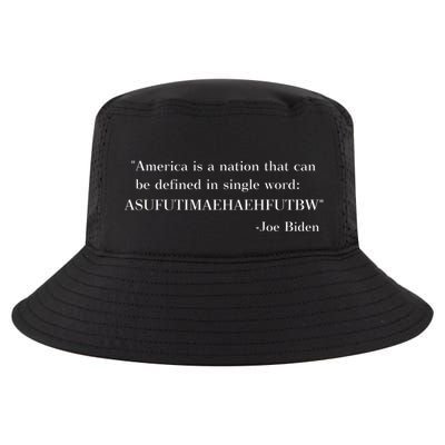 America Is A Nation That Can Be Defined In Single Word Asufutimaehaehfutbw Cool Comfort Performance Bucket Hat