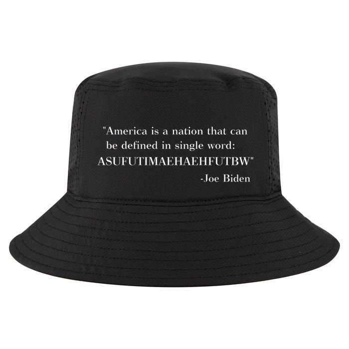 America Is A Nation That Can Be Defined In Single Word Asufutimaehaehfutbw Cool Comfort Performance Bucket Hat