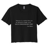 America Is A Nation That Can Be Defined In Single Word Asufutimaehaehfutbw Crop Top
