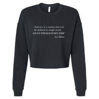 America Is A Nation That Can Be Defined In Single Word Asufutimaehaehfutbw Cropped Pullover Crew