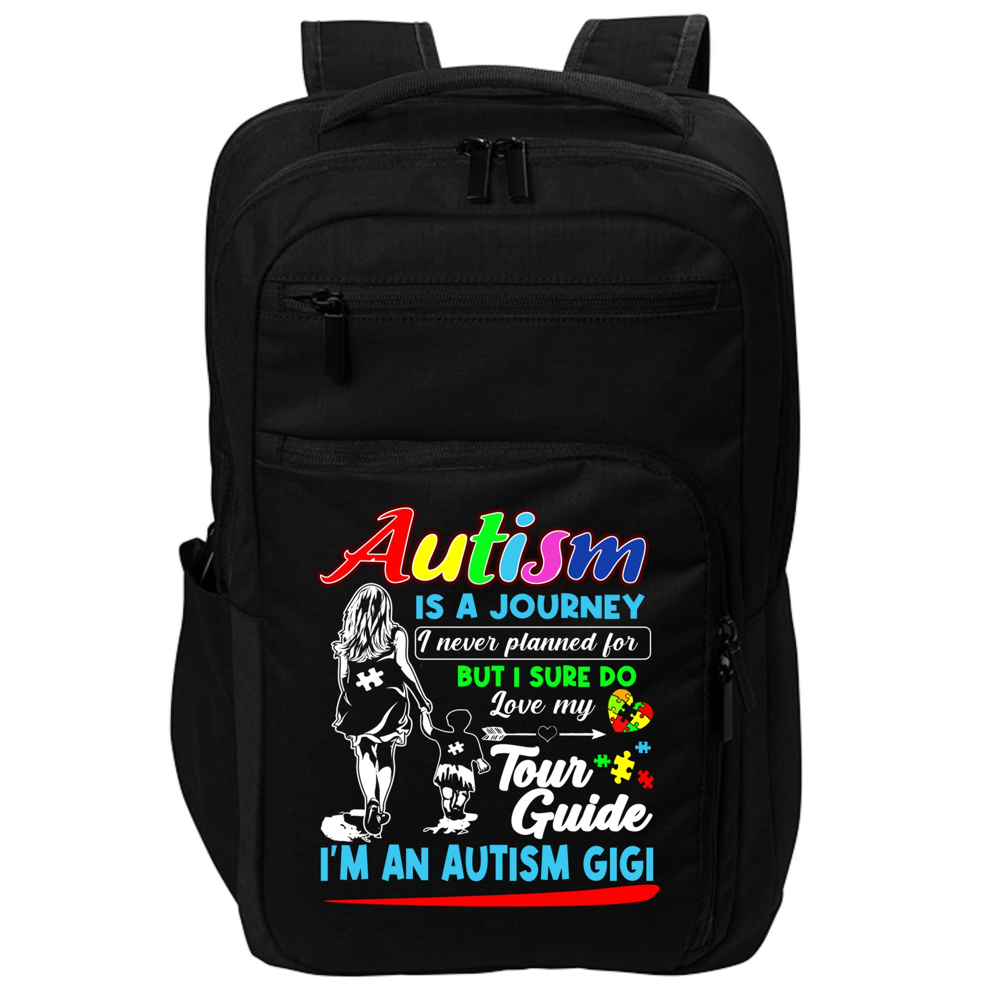 Autism Is A Journey Autism Awareness Impact Tech Backpack