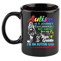 Autism Is A Journey Autism Awareness 11oz C Handle Ceramic Mug