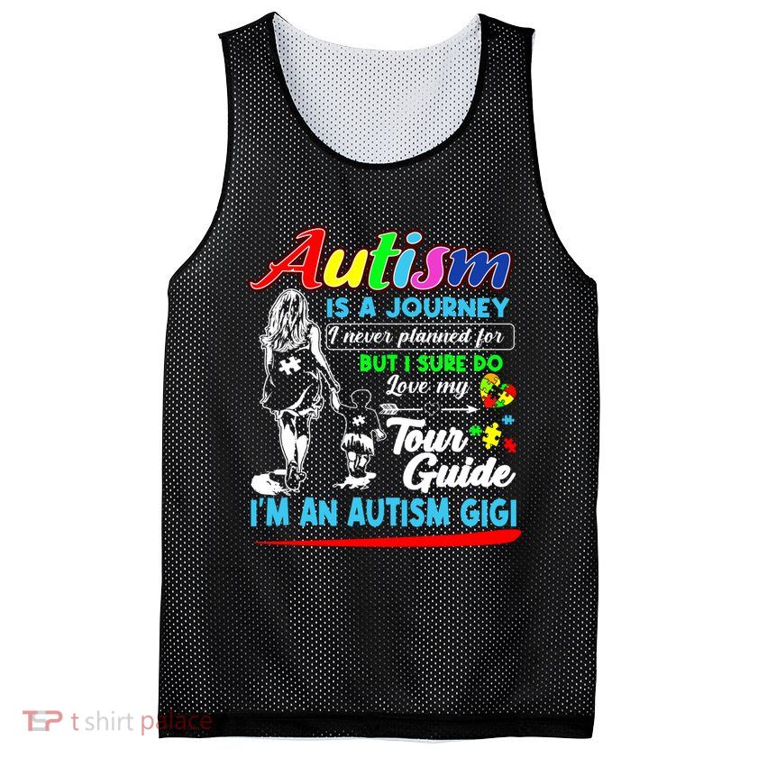 Autism Is A Journey Autism Awareness Mesh Reversible Basketball Jersey Tank