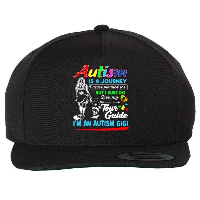 Autism Is A Journey Autism Awareness Wool Snapback Cap