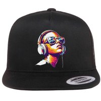 Artificial Intelligence Art A.I. Art Flat Bill Trucker Hat