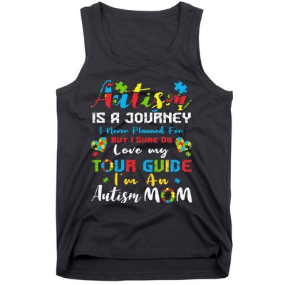 Autism Is A Journey Autism Mom Women Autism Awareness Themed Tank Top