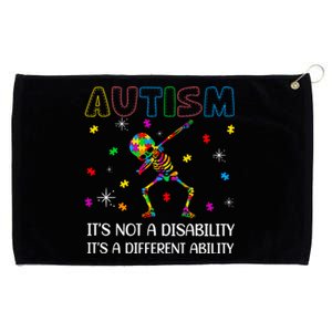 Autism It's A Different Ability Funny Skeleton Puzzle Autism Awareness Grommeted Golf Towel