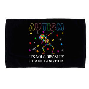 Autism It's A Different Ability Funny Skeleton Puzzle Autism Awareness Microfiber Hand Towel