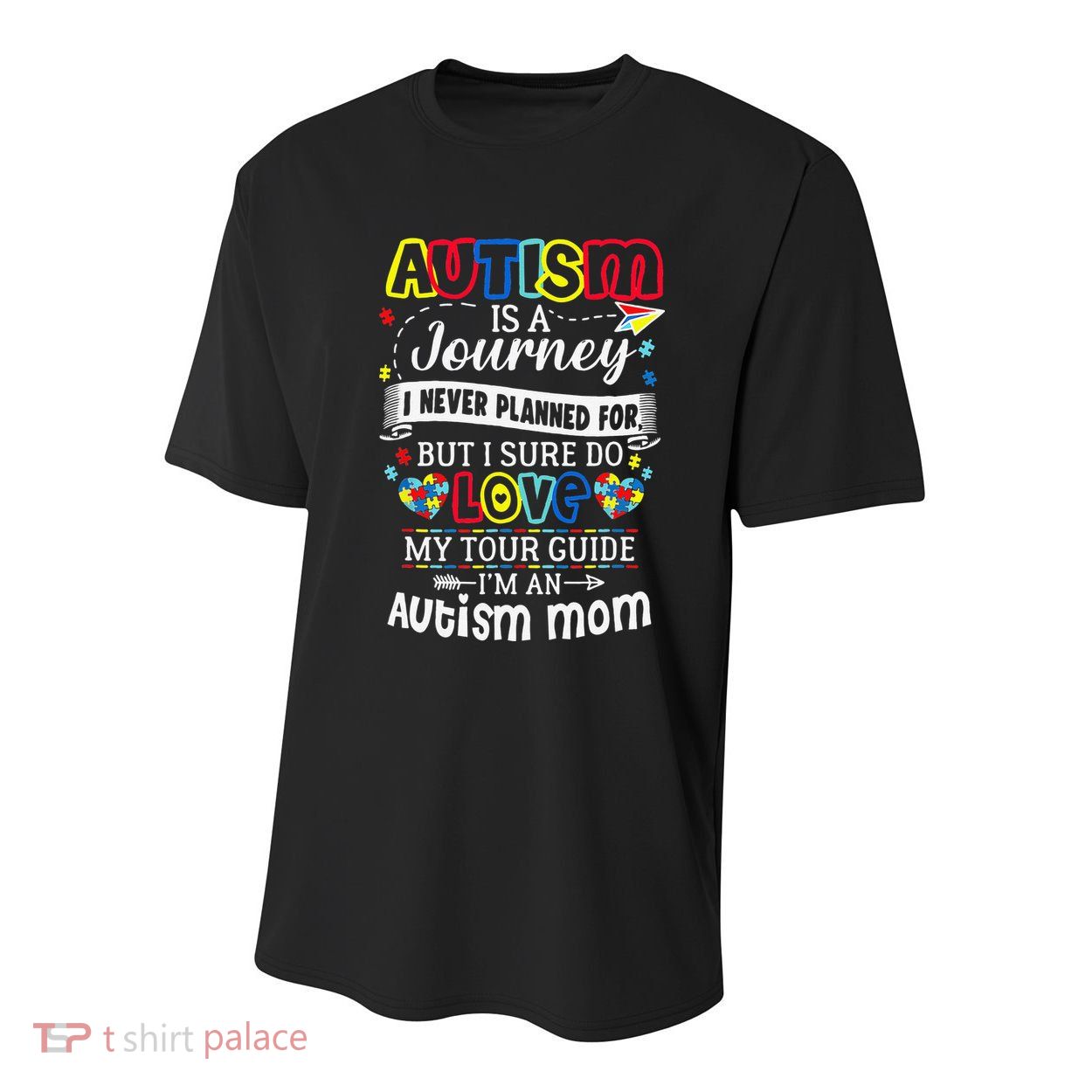 Autism Is A Journey I Never Planned Love My Tour Guide Youth Performance Sprint T-Shirt