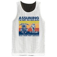 Assuming I Am Just An Old Man Was Your First Mistake Mesh Reversible Basketball Jersey Tank