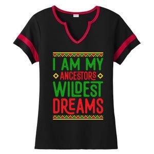 Ancestor I Am Black History Juneteenth Melanin Pride Gift Ladies Halftime Notch Neck Tee