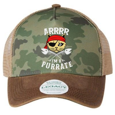 Arrrr IM A Purrate Cat Buccaneer Freebooter Legacy Tie Dye Trucker Hat