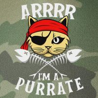 Arrrr IM A Purrate Cat Buccaneer Freebooter Legacy Tie Dye Trucker Hat