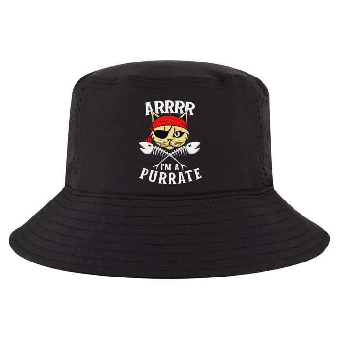 Arrrr IM A Purrate Cat Buccaneer Freebooter Cool Comfort Performance Bucket Hat