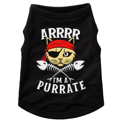 Arrrr IM A Purrate Cat Buccaneer Freebooter Doggie Tank