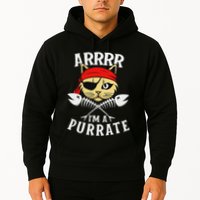 Arrrr IM A Purrate Cat Buccaneer Freebooter Hoodie