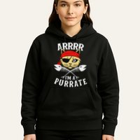 Arrrr IM A Purrate Cat Buccaneer Freebooter Hoodie