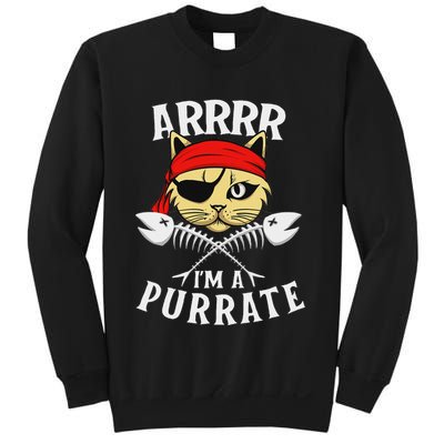 Arrrr IM A Purrate Cat Buccaneer Freebooter Sweatshirt