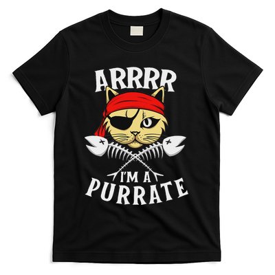 Arrrr IM A Purrate Cat Buccaneer Freebooter T-Shirt