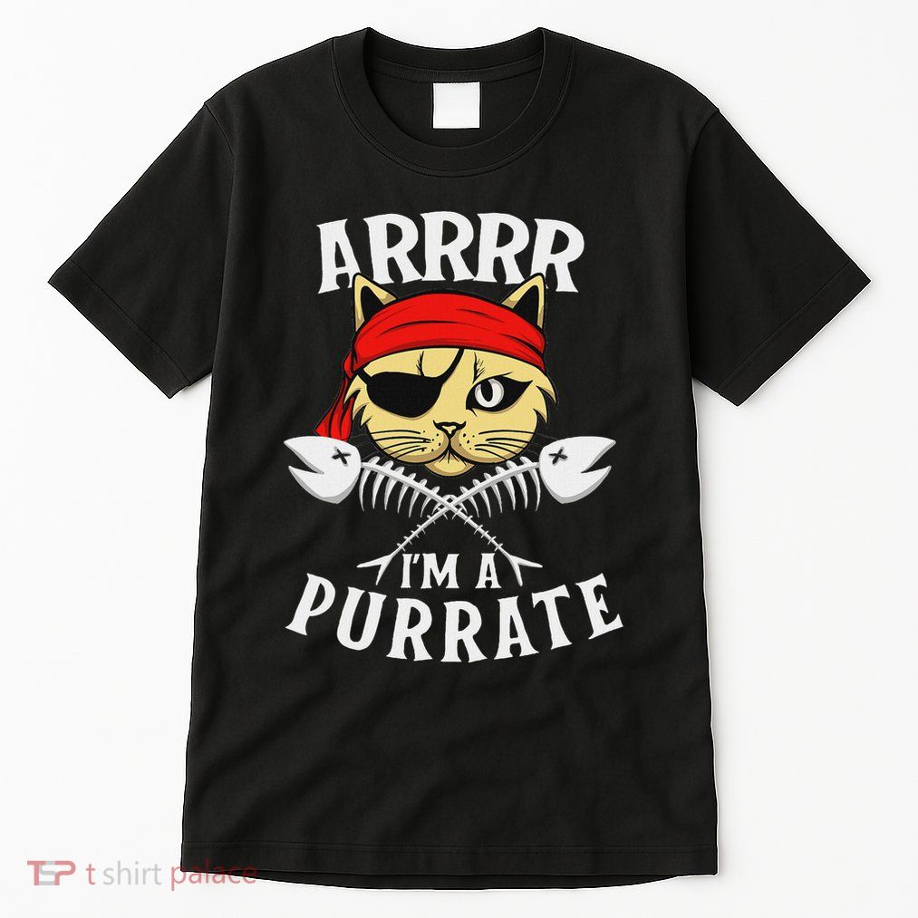 Arrrr IM A Purrate Cat Buccaneer Freebooter Tall T-Shirt