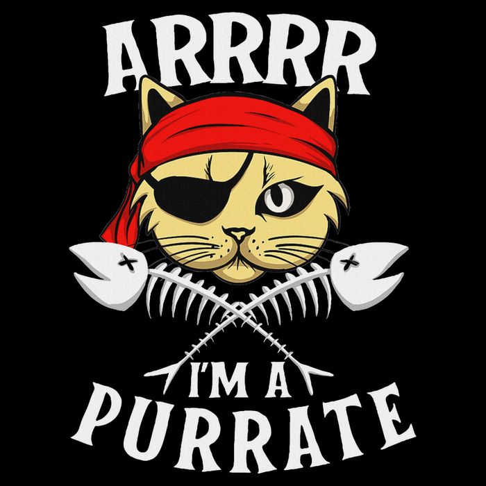 Arrrr IM A Purrate Cat Buccaneer Freebooter Backpack