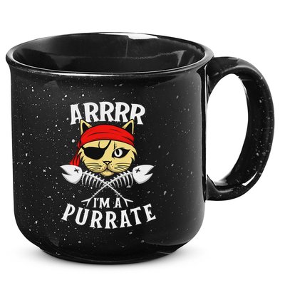Arrrr IM A Purrate Cat Buccaneer Freebooter 15oz Campfire Ceramic Mug