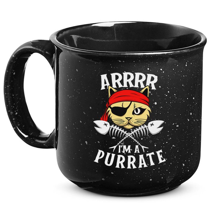 Arrrr IM A Purrate Cat Buccaneer Freebooter 15oz Campfire Ceramic Mug