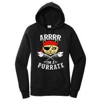 Arrrr IM A Purrate Cat Buccaneer Freebooter Women's Pullover Hoodie