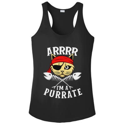 Arrrr IM A Purrate Cat Buccaneer Freebooter Ladies PosiCharge Competitor Racerback Tank
