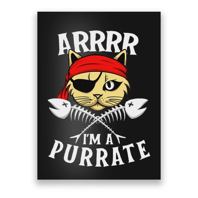 Arrrr IM A Purrate Cat Buccaneer Freebooter Poster