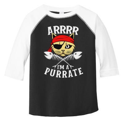 Arrrr IM A Purrate Cat Buccaneer Freebooter Toddler Fine Jersey T-Shirt