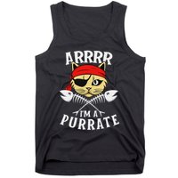 Arrrr IM A Purrate Cat Buccaneer Freebooter Tank Top