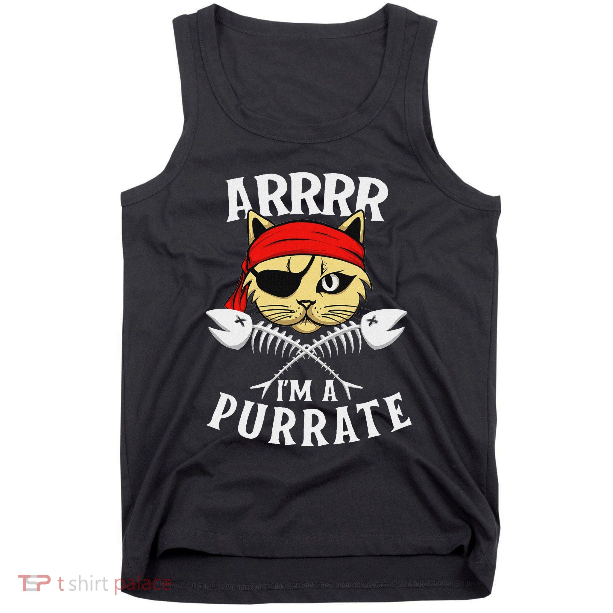 Arrrr IM A Purrate Cat Buccaneer Freebooter Tank Top