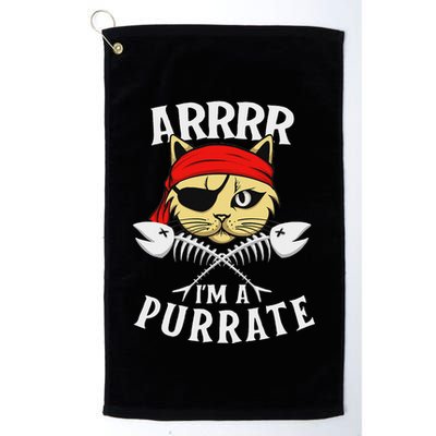 Arrrr IM A Purrate Cat Buccaneer Freebooter Golf Towel