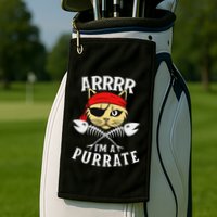 Arrrr IM A Purrate Cat Buccaneer Freebooter Golf Towel