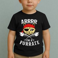 Arrrr IM A Purrate Cat Buccaneer Freebooter Toddler T-Shirt