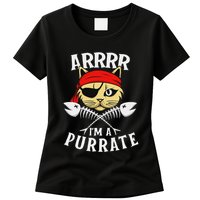 Arrrr IM A Purrate Cat Buccaneer Freebooter Womens T-Shirt