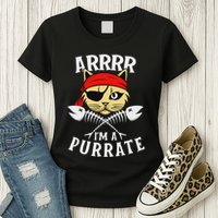 Arrrr IM A Purrate Cat Buccaneer Freebooter Womens T-Shirt