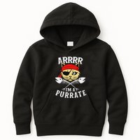 Arrrr IM A Purrate Cat Buccaneer Freebooter Kids Hoodie