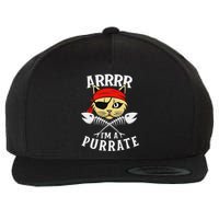 Arrrr IM A Purrate Cat Buccaneer Freebooter Wool Snapback Cap