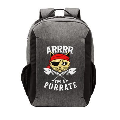Arrrr IM A Purrate Cat Buccaneer Freebooter Vector Backpack