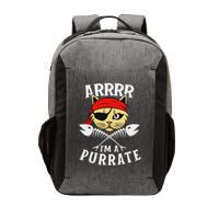 Arrrr IM A Purrate Cat Buccaneer Freebooter Vector Backpack
