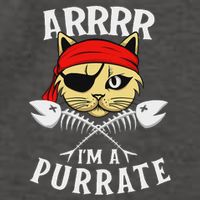Arrrr IM A Purrate Cat Buccaneer Freebooter Vector Backpack