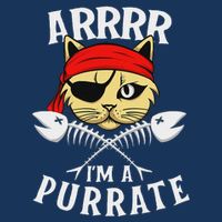Arrrr IM A Purrate Cat Buccaneer Freebooter Infant Baby Jersey Bodysuit