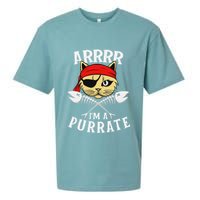 Arrrr IM A Purrate Cat Buccaneer Freebooter Sueded Cloud Jersey T-Shirt