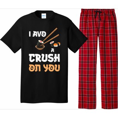 Avocado: I Avo A Crush On You Funny Gift Sushi Sayings Gift Pajama Set