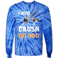 Avocado: I Avo A Crush On You Funny Gift Sushi Sayings Gift Tie-Dye Long Sleeve Shirt