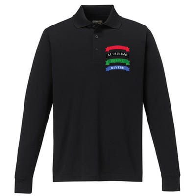 Amistad Isibindi Altruismo Reveur 4 Houses 1 Family Performance Long Sleeve Polo